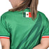 Fury Mexico Soccer Jersey -v- Neck Ripped Flag Design Black White and Green - Women