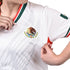 Fury Mexico Soccer Jersey -v- Neck Ripped Flag Design Black White and Green - Women