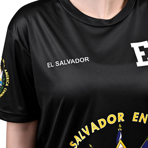 Fury New White and Black El Salvador Women Soccer Jersey - Women