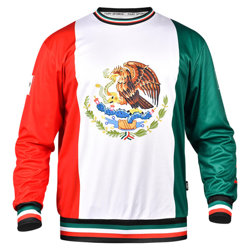 Fury Mexico Long Sleeve Shirt for Sports & Fashion for Men, Women, Unisex lightweight all weather Breathable Classic Fabric Tops mexicojerseys shirtslatinas mexican jersey camisa de