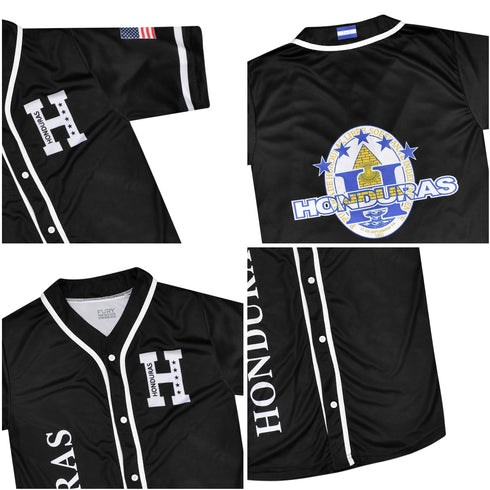 Fury Honduras Baseball Jersey Shirt Black Unisex Men Woman Comfortable Breathable Quick Dry shirtslatinas