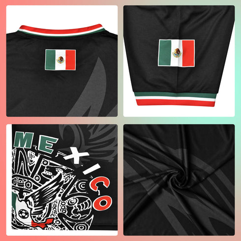 Fury Men's & Women's Mexico Soccer Jersey with Ribbed Collar Latina Jersey mexican jersey camisa de