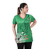 Fury Mexico Soccer Jersey -v- Neck Ripped Flag Design Black White and Green - Women
