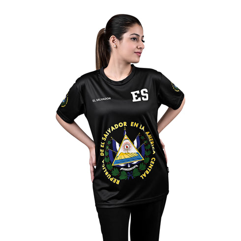Fury New White and Black El Salvador Women Soccer Jersey - Women