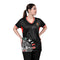 Fury Mexico Soccer Jersey -v- Neck Ripped Flag Design Black White and Green - Women
