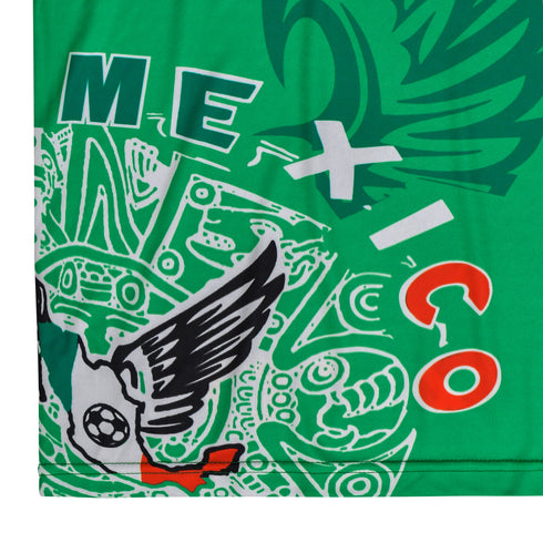 Fury Mexico Soccer Jersey V Neck Ripped Flag Design - Unisex