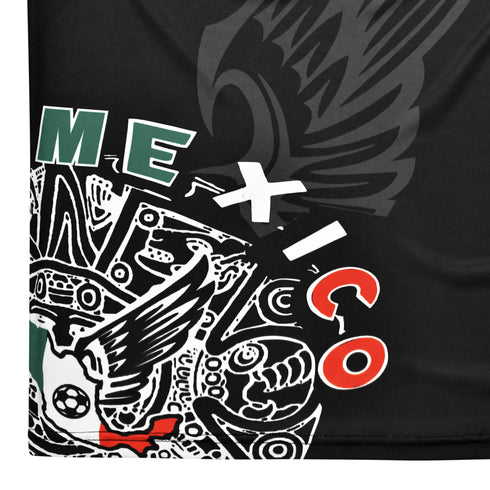 Fury Mexico Soccer Jersey V Neck Ripped Flag Design - Unisex