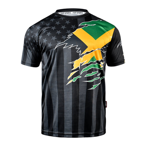 Fury Jamaica and USA Flag Mix Soccer Jersey - Unisex