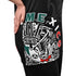 Fury Mexico Soccer Jersey -v- Neck Ripped Flag Design Black White and Green - Women