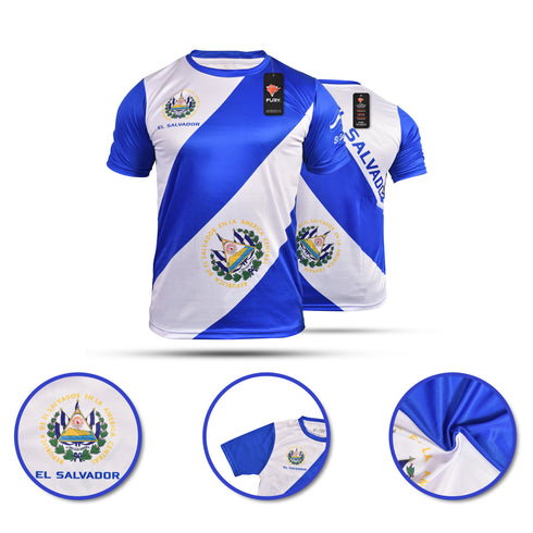 Fury El Salvador Blue & White Soccer Jersey - Unisex