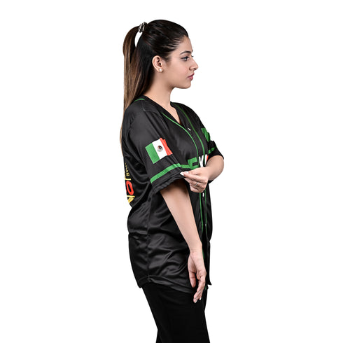 Fury Mexico Short sleeves with Mexican flag Baseball Jersey - Womens