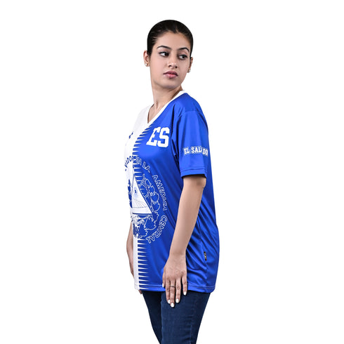 Fury New White and Black El Salvador Women Soccer Jersey - Women