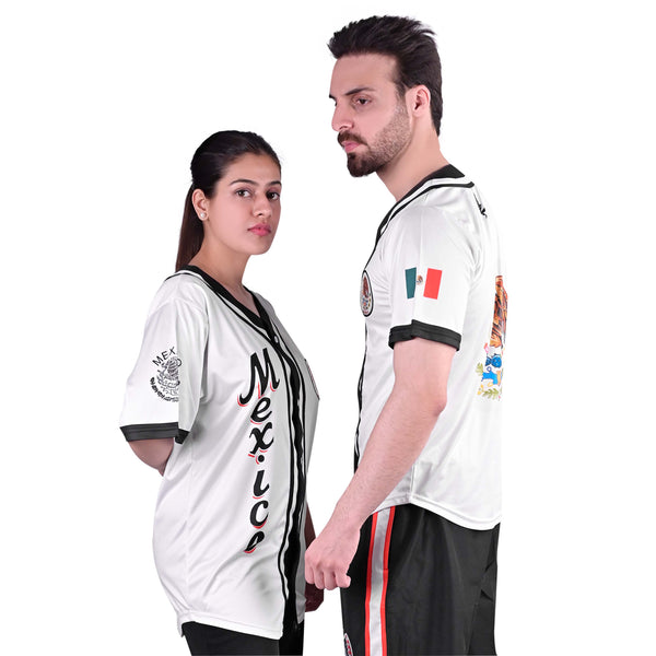 Fury Mexico White Baseball Jersey - Unisex