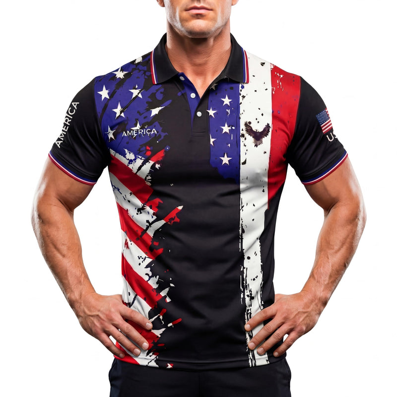 Fox & Fury USA Split Polo Collar Soccer Jersey – Unisex