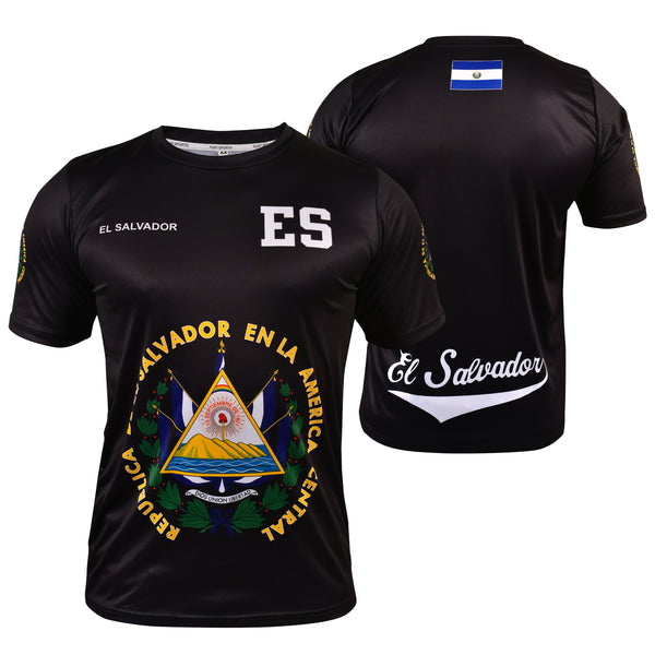 Fury El Salvador Sublimated Black Soccer Jersey - Unisex