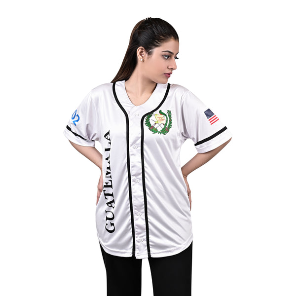 Fury Guatemala Black and White  Baseball Jersey - Womens
