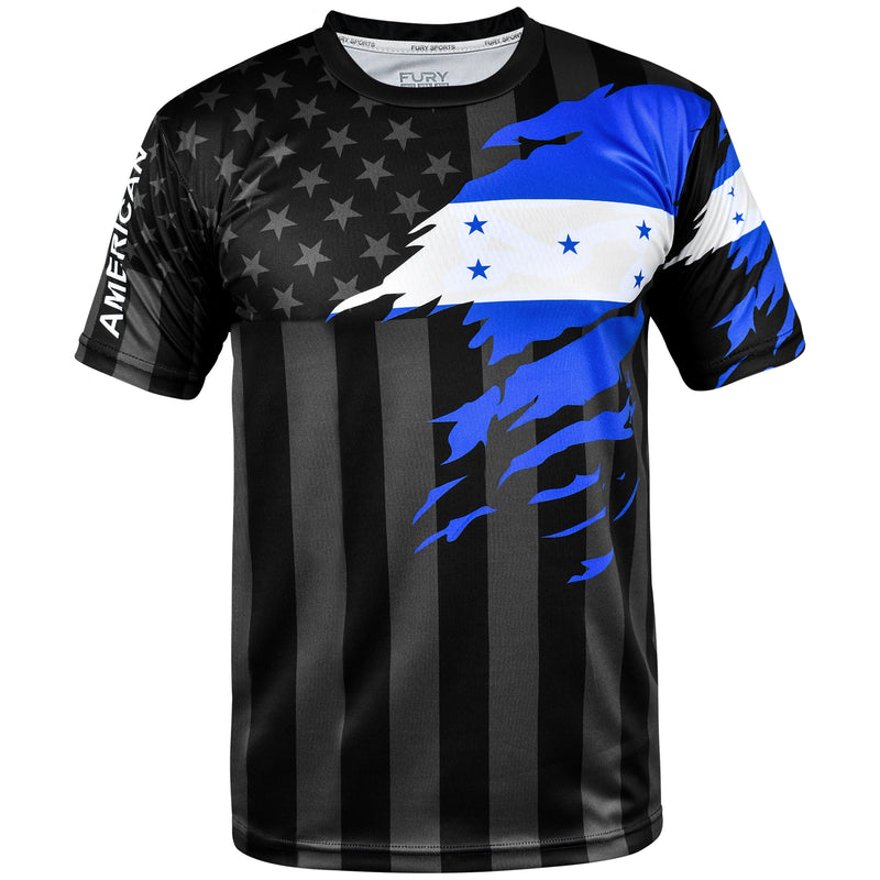 Fury Honduras and USA Flag Mix Soccer Jersey - Unisex