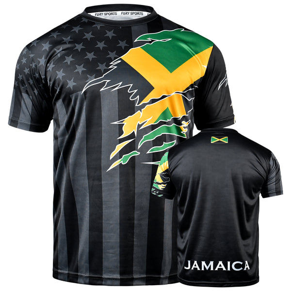 Fury Jamaica and USA Flag Mix Soccer Jersey - Unisex