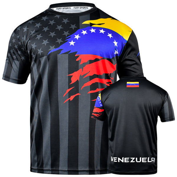 Fury Venezuela and USA Flag Mix Soccer Jersey - Unisex