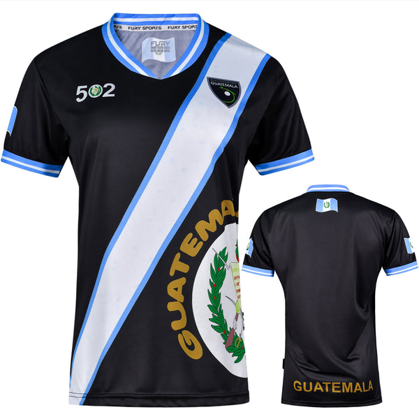 Fury Women's Guatemala Soccer Shirt Soccer Jersey - Sleek Ribbed Collar and Ribbed Sleeves - Women