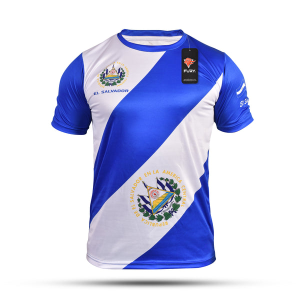 Fury El Salvador Football Shirt- El Salvador Soccer jersey Camiseta de futbol de El Salvador Jersey Hombres/Men/Women/Unisex